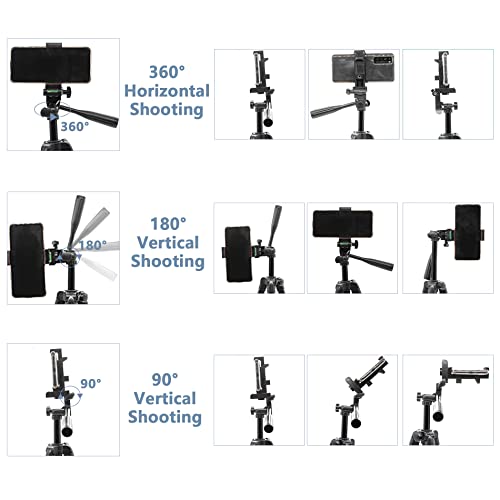 Cell Phone Tripod Stand With Remote, Sumcoo 53" Lightweight Extendable Aluminum Tripod For Camera And Phone Tall With Bluetooth Remote Shutter & Phone Holder, Compatible With Iphone(Ios) & Android #TOP4