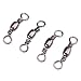 Transmen(TM) 100pcs Barrel Bearing with Solid Ring Swivel Solid Fishing Connector,SIZE:7# lenth: 20mm, test 28kg/61.7lb