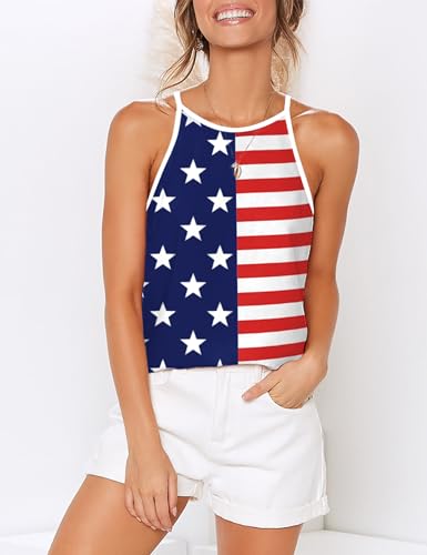 Image of LouKeith Womens Tank Tops Casual Flowy Printed Vest Shirts Sleeveless Cotton Soft Summer Tees Blouses