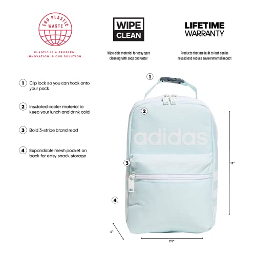 Adidas Santiago 2 Insulated Lunch Bag, Almost Blue/White, One Size #TOP1