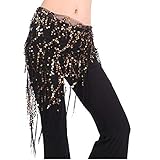  lulongyansf Hüftgürtel Bauchtanz HÜFTTUCH Sequin Belt Belly Dance Scarf Tuch