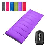 KingCamp Saco de Dormir con sobre de oxígeno para 3 Estaciones Ultraligero de 1 kg Rectangular para Adultos para jóvenes para Acampar al Aire Libre Senderismo en 6 Colores