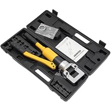 20 Ton Hand Hydraulic Crimper, Portable Hydraulic Crimper with 13 Dies Hydraulic Hose Crimper Battery Cable Crimper Tool for High-Voltage Bushings Wire Ends
