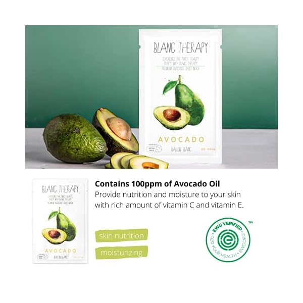 BALLONBLANC-Therapy-Relaxing-Self-Care-Face-Facial-Mask-Sheet-Set-Infused-with-Aloe-Tea-Tree-Avocado-Vitamin-Honey-Egg-White-Skin-Nutritional-Face-Masks-for-Women-Ballon-Blanc-Korean-Skin-Care BALLONBLANC | Blanc Therapy Premium Sheet Masks | Relaxing Spa Self Care Gifts | Moisturizing Aloe and Vitamin, Skin Nutritional Korean Facial Masks for All Skin Types | 6 Masks