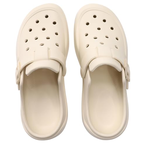 Image of Clogs for Women Slide Sandals Comfortable Ease of Slip-On Clogs with Arch Support Slip Resistant Clog Sandals Recovery Pillow Slides,White,6