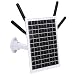 TIKATARER 12 W Solarbetriebener 4G-LTE-Modem-Router, 300 Mbit/s Outdoor-WLAN-Extender mit SIM-Kartensteckplatz, 18000-mAh-Akku, IP66 Wasserdicht, Ideal für Camping, (Schwarze