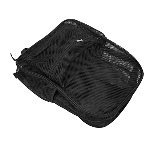 TIKATARER Mochilas de Malla para Adultos, Resistente, Ligera, de Gran Capacidad, Lavable, Mochila de Malla Negra, Mochila Transparente para Natación, Deportes de Playa (BLACK)