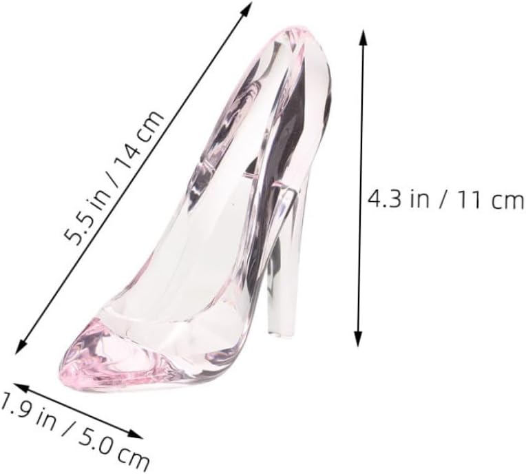IMIKEYA 2pcs Crystal High Heel Shoe Ornaments Decorative Faux Statues for Home Decor Wedding Birthday Transparent and Unique Tabletop Accent