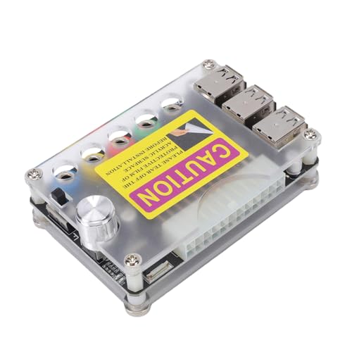 Carte d'extension alimentation 6 ports USB 2.0 bouton tension boîtier acrylique