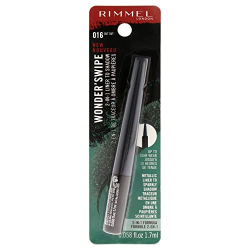 Rimmel London Wonder Swipe 2-in-1 Liner to Shadow - 016 Out Out For Women 0.058 oz Eyeliner
