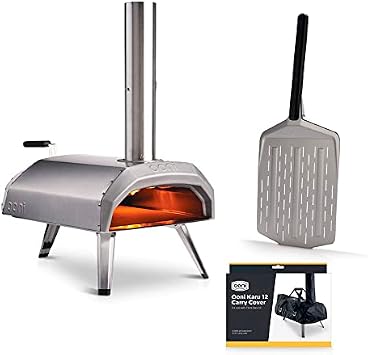 Ooni Karu 12 Multi-Fuel Pizza Oven - Pro Bundle - Includes 12" Perforated Peel and Cover