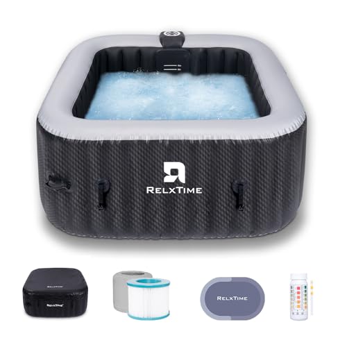 Inflatable Hot Tub 2-3 Person 110 Air Jets, Portable...