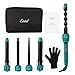 Entil 5 in 1 Curling Iron Wand Set with 5 Interchangeable Ceramic Barrels, 0.3-1.25 Inch Clip Dual Voltage, 3/4 Inch Clipless, Bubble, Pearl, Tapered Hair Curler for Women