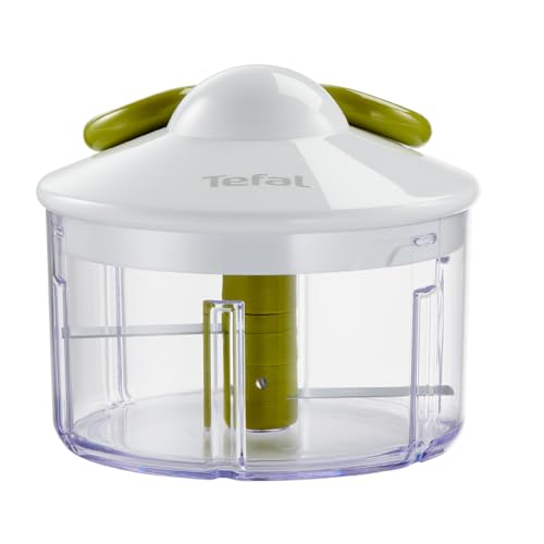 Tefal 5 Segundos - Picadora Manual 500 ml | 2 Cuchillas Independientes, Picado Grueso, Medio y Fino, Base Antideslizante, Sin Electricidad, Rápida y Segura, Verduras, Cebolla, Frutos Secos