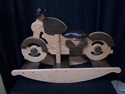 wooden motorcycle rocking horse