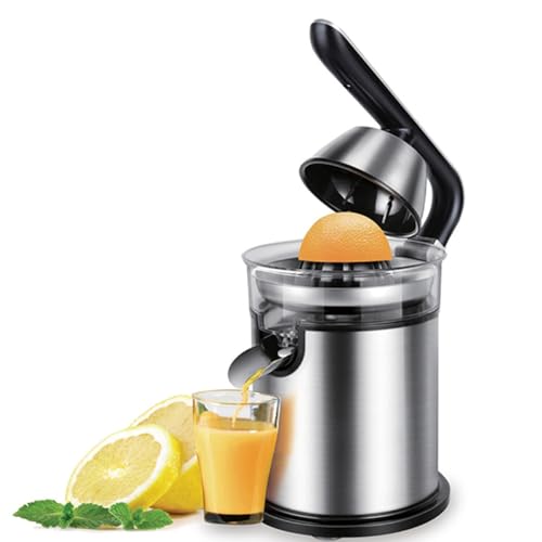 YGFBLSZ Exprimidor de masticación Lenta de Acero Inoxidable, exprimidor de limón y Naranja, exprimidores, 300 W, Apagado automático, Control de Pulpa,