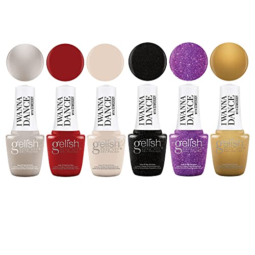 Gelish Winter I Wanna Dance With Somebody 9 Ml Bottles Quick Curing At Home Manicure Soak Off Gel Nail Polish Set, 6 Color Pack #TOP1