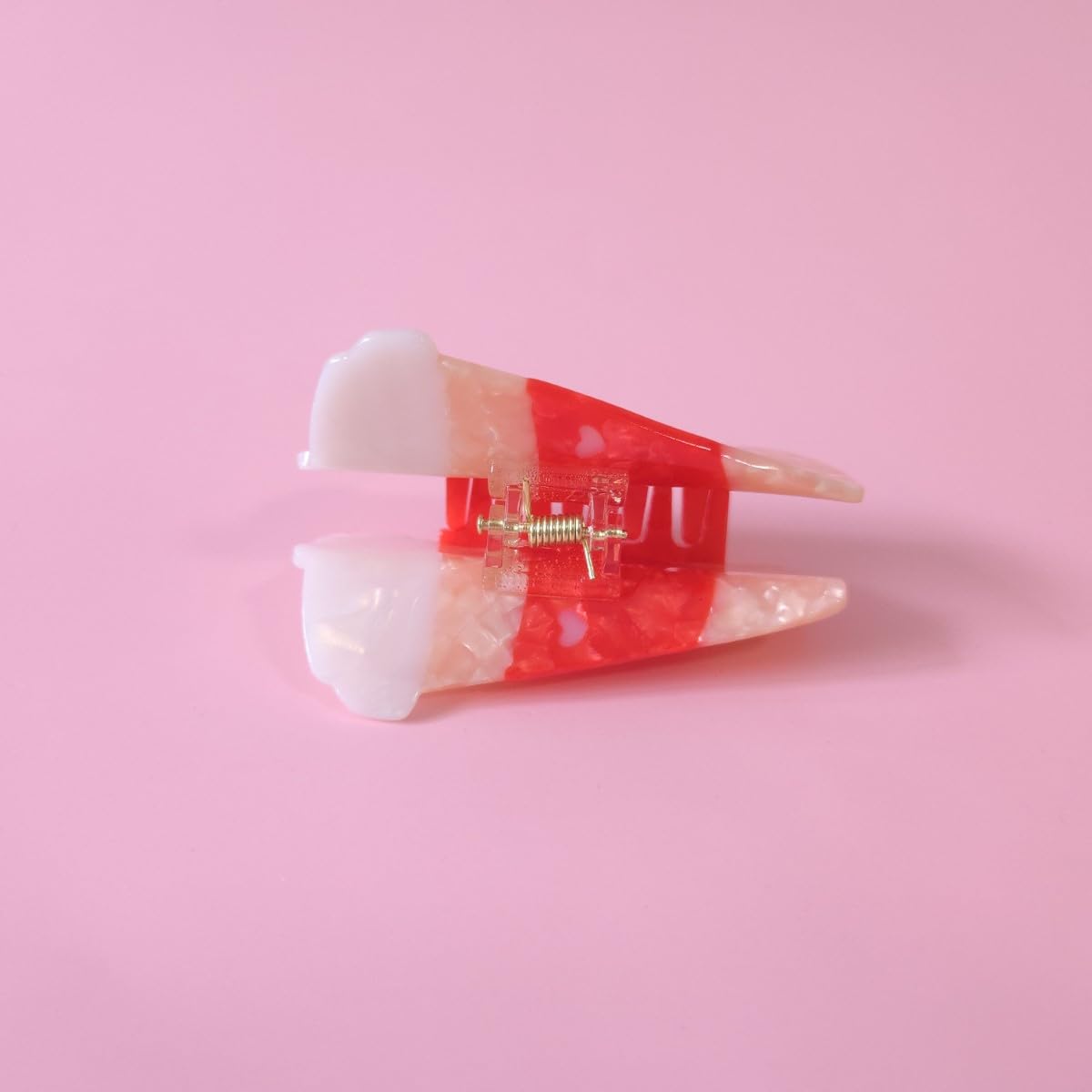 Funny Coffee Hair Clips,Acetate Coffees Claw Clip,Small Claw Clip for Women,Pink