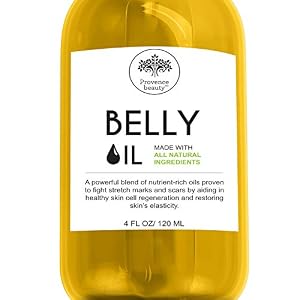 Belly Oil for Pregnancy and Stretch Marks – All Natural Scar Prevention and Reduction Therapy, and Uneven Skin Tone…