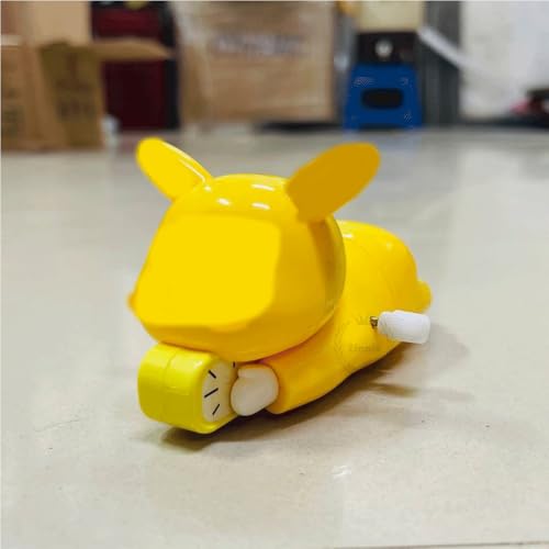 Image of Zinnia Hello Komi Toy for Kids, Crawling Kitty Action Figure Movable Toy for Babies, Key Operated Wind Up Toys for Kids (Yellow)