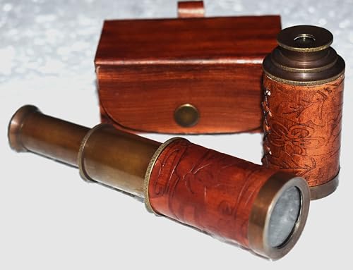 Nautical Telescope, Monocular Brass Spyglass Handheld Telescope Monocular for Bird
