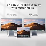 ZanBix USB C Hub, 7 IN 2 USB Adapter for MacBook Pro Air Thunderbolt 4 Dock with 4K HDMI, 100W PD, 40Gbps, USB-C 3.0, 2 USB-A 3.0, SD/TF Card Reader, Compatible with MacBook Pro/Air M1/M2