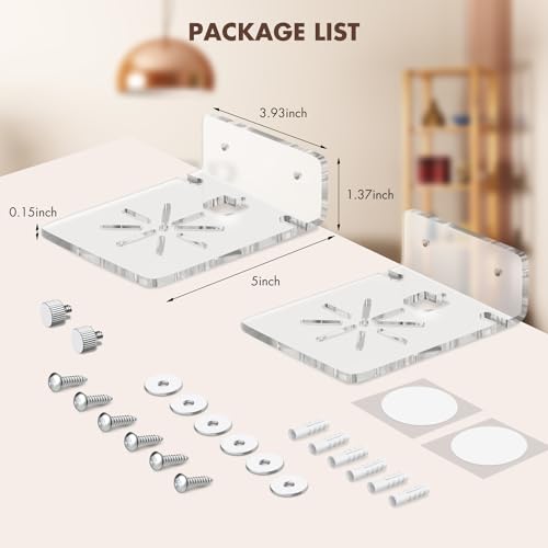 CaGuan 2Pack Acrylic Wall Mount for Blink Mini Pan-Tilt, Blink Mini Camera, Adhesive Wall Brackets for Blink Camera, Ceiling Mounting for Blink Indoor Camera - Thumbnail 7