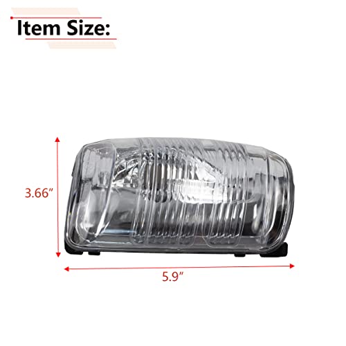 Rlb-Hilon Driver Side Mirror Turn Signal Lamp Compatible With Ford Transit T150 T250 T350 2015 2016 2017 2018 2019 2020 2021 2022 Year, Side Mirror Indicator Light Lens Cover #TOP3