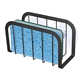 SHFKS Sponge Holder for Kitchen Sink,Kitchen Caddy with Sponge Holder,Dish Soap Holder - Black