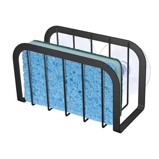 SHFKS Kitchen Sink Caddy, Sponge Holder for Kitchen Sink,Kitchen Sink Organizer,Kitchen Sponge Holder,Dish Sponger Holder,Dish Soap Holder Black