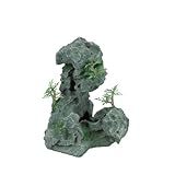 Zilla Reptile Habitat Décor Granite Cave with Foliage