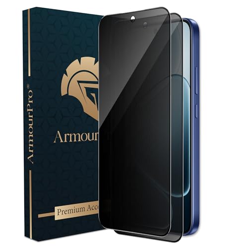 Image of ArmourPro Anti-Spy Privacy Tempered Glass for Oppo F31 / Oppo F31 Pro - Anti Peeping Screen Protector, Edge to Edge Full Coverage, 9H Hardness, Easy Installation Kit | Pack of 2