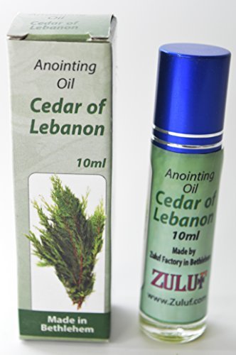 Zuluf Cedar of Lebanon Anointing Oil 10ml Roll-On – Jerusalem Holy Land Blessing Oil with Biblical Cedar Fragrance – Christian, Jewish & Messianic Prayer Oil for Church, Home Devotion & Spiritual Use