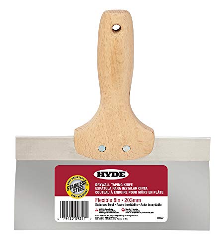 Hyde Tools 09357 8-Inch Pro Stainless Steel Hardwood Taping Knife