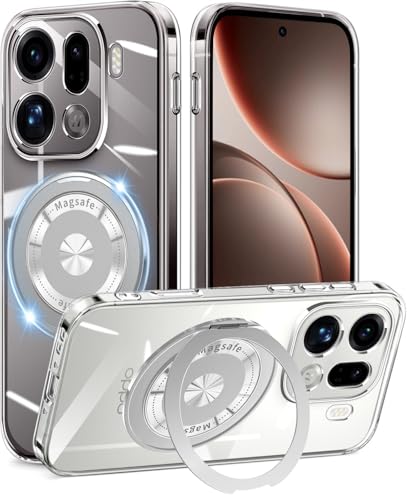 Cexitesuo For OPPO Find X9 Pro �P�[�X �N���A �����O�t�� 360°��]�X�^���h �ϏՌ� �I�b�| FindX9Pro �J�o�[ ���^ �y�� �l�C oppo find x9 pro �X�}�z�P�[�X ���� TPU �ԍڃz���_�[�Ή� (