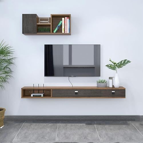 Tableau bas TV suspendu au design minimaliste et robuste