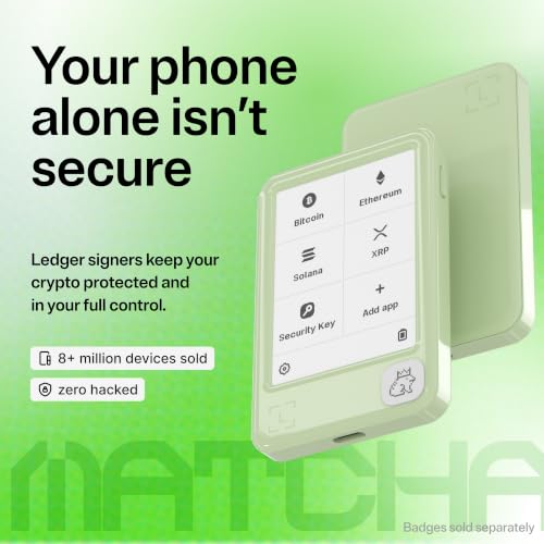 Image of Ledger Nano Gen5 - Crypto Wallet - Securely Buy and Trade Digital Assets | Green, Easy-to-use, customizabe, 2.8 inch touchcreen signer with private backup and scam protection