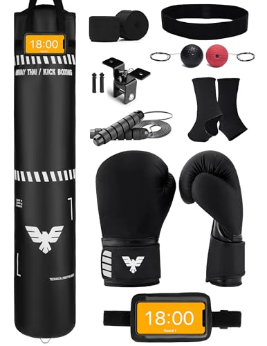 6 Ft Tall Muay Thai Punching Bag Set - Heavy Bag