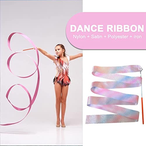 2m/4m danslinten, kinderen dansen gymnastiek lint toverstaf, glinsterende ritmische artistieke ballet draaiende linten… - Image 8