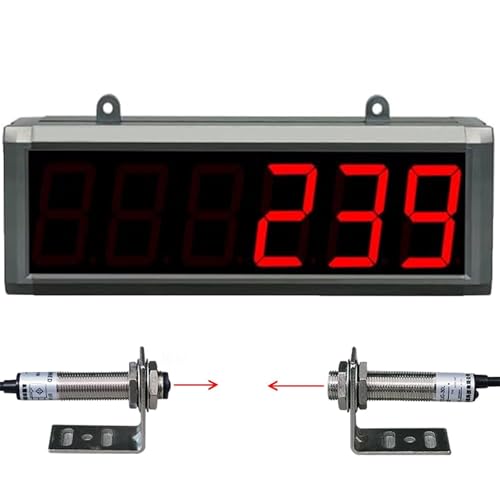 Contador digital de 6 dígitos con sensor láser y pantalla industrial para líneas de producción 2