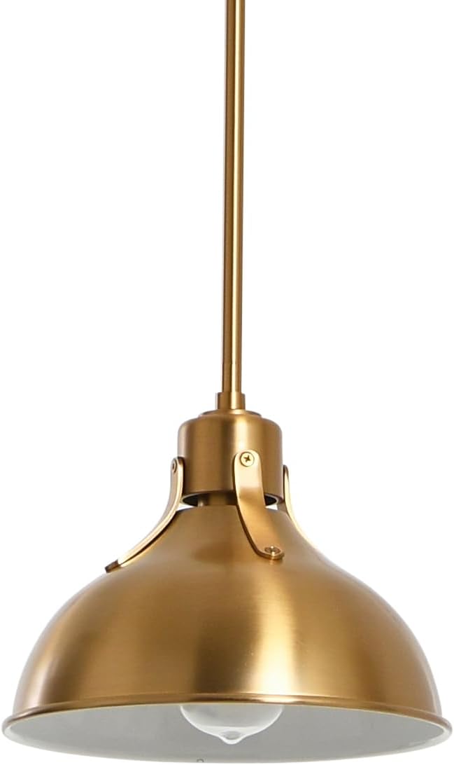 Cooper - Metal Ceiling Light with Shade, Brushed Gold, 10"