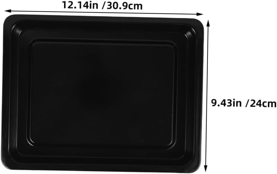 TIDTALEO 2pcs Black Enamel Baking Tray Commercial Use Heavy Duty Oven Trays Easy to Clean Cake Pans for Bakeries and Restaurants