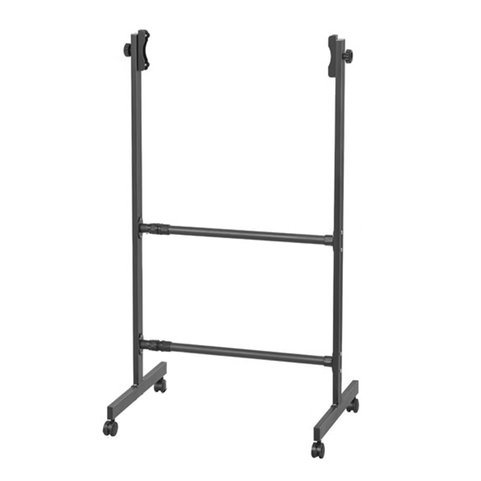 Universal Mobile Stand，Adjustable Metal Stand with Caster Wheels for Whiteboards, Chalkboards, Dry Erase Boards and Bulletin Boards(Black)