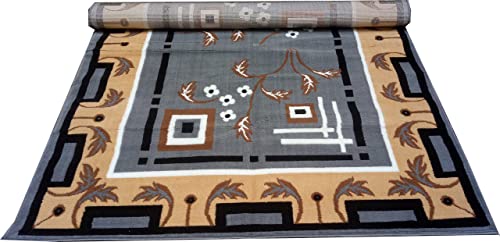 Image of Home Decore Acrylic Carpet for Your Living Room & Drawing Room Aywhere in Your Home (90x150 Black Colour)- 3x5 Feet