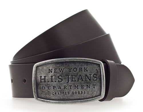 Ceinture marron foncé cuir véritable 40 mm avec passant pour pantalon taille 90