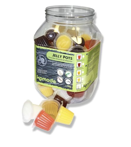 Komodo - Komodo Jelly Pots Mixed Flavours Refill Pack for Crickets, Beetles, Cockroaches and Millipedes 30 Piece Nutrient Rich Vitamin Boost Natural Safe Healthy Treat ( packaging may vary )