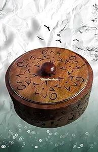 RK ONLINE SHOPY Wooden chapati Box | Wooden Box | Roti Box