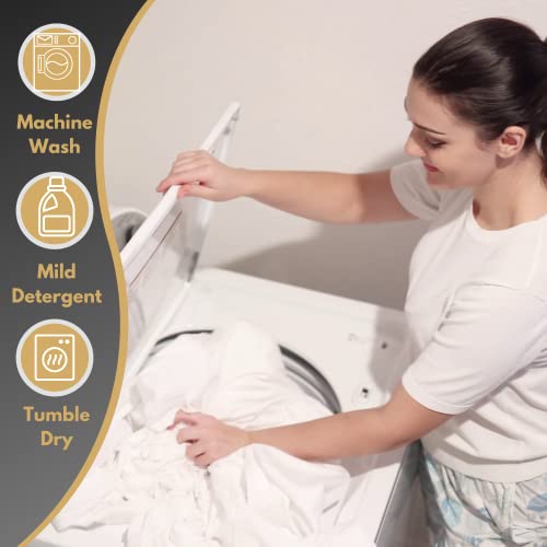 Linen Classique Luxury Fitted Sheet - Premium Soft 100% Sateen Cotton 320 Tc – Hypoallergenic, Wrinkle Resistant & Slip Resistant Elastic - Queen Size 60X80+12 Depth (White) #TOP6