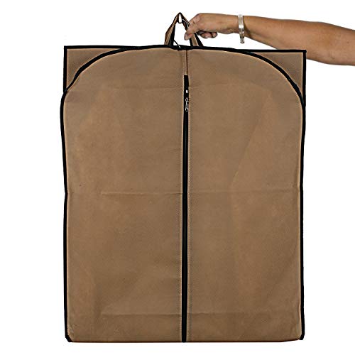 Image of Kuber Industries Non Woven 3 Pieces Long Suit Sherwani Cover (Brown),CTKTLUG413