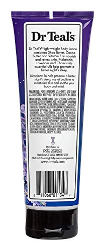 Dr Teal's Melatonin Sleep Lotion Gift Set (2 Pack, 8 oz ea.) - Nighttime Therapy Body Lotion Combines Shea & Cocoa Butter to Nourish and Protect Skin - Promotes Better Sleep